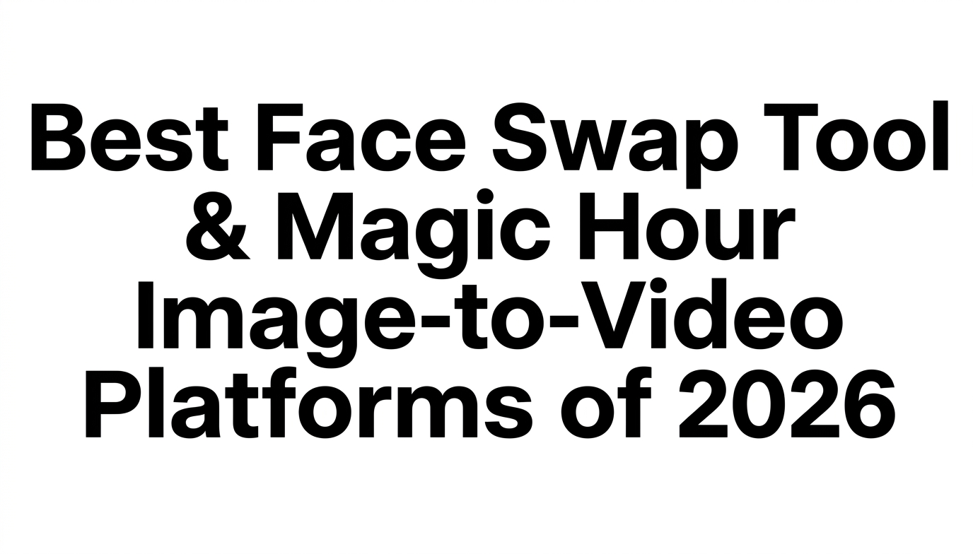 Best Face Swap Tool & Magic Hour Image-to-Video Platforms of 2026