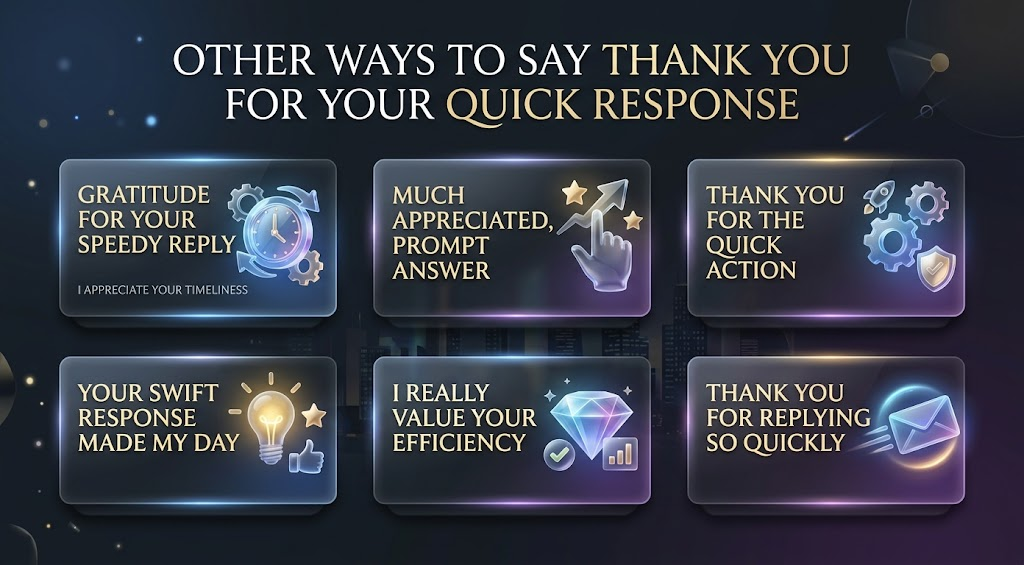 Other Ways To Say Thank You For Your Quick Response